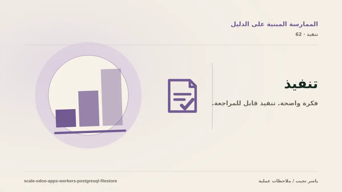 ليس كل تطبيق Odoo يتوسع بالطريقة نفسها: العمال وPostgreSQL والملفات والمهام
